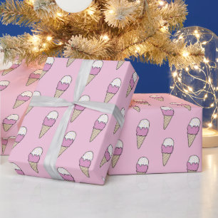 Ice Cream with Sprinkles Modern Colourful Cute Gif Wrapping Paper
