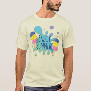 Ice Cream With Water Splash/ Shadow Effect T-Shirt