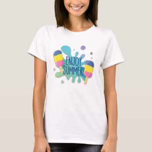 Ice Cream With Water Splash/ Shadow Effect T-Shirt