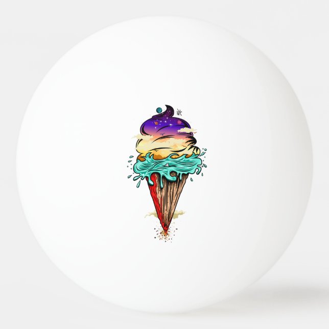 Ice Cream World Ping Pong Ball (Front)