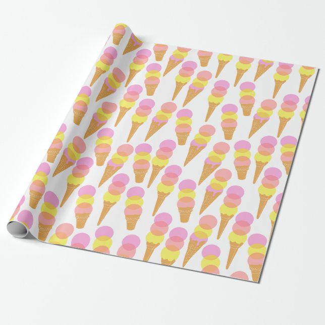Ice Cream Wrapping Paper (Unrolled)