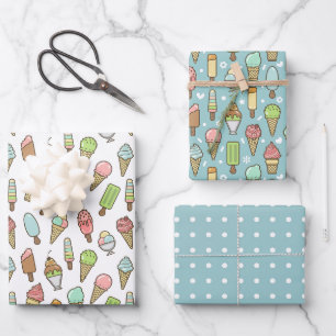 Ice Cream Wrapping Paper, Dessert Gift Wrap