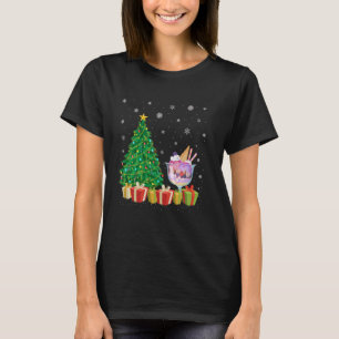 Ice Cream Xmas Tree Lighting Santa Hat Ice Cream C T-Shirt