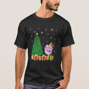 Ice Cream Xmas Tree Lighting Santa Hat Ice Cream C T-Shirt