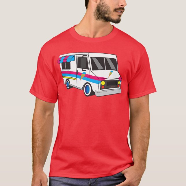Ice Creamruck Summer Car Cute Vehicleee retro T-Shirt (Front)