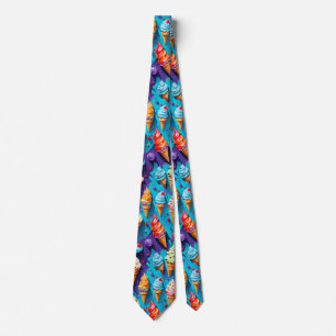 Ice Creams Colourful Art Tie