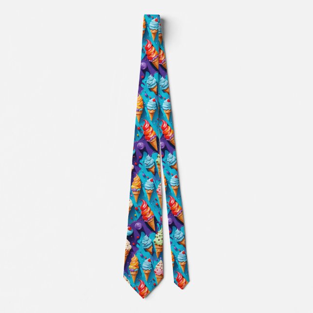 Ice Creams Colourful Art  Tie (Front)