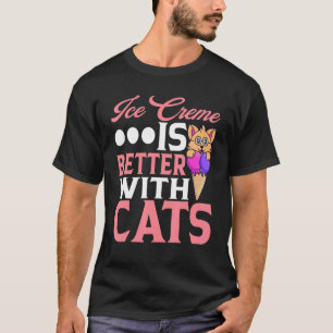 Ice Creme Is Better With Cats Sorbet Popsicle Moch T-Shirt