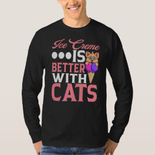 Ice Creme Is Better With Cats Sorbet Popsicle Moch T-Shirt
