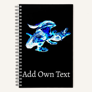 Ice Crystal Dragon Magical Frozen Gem Creature Notebook