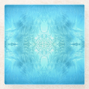 ice crystal glass coaster