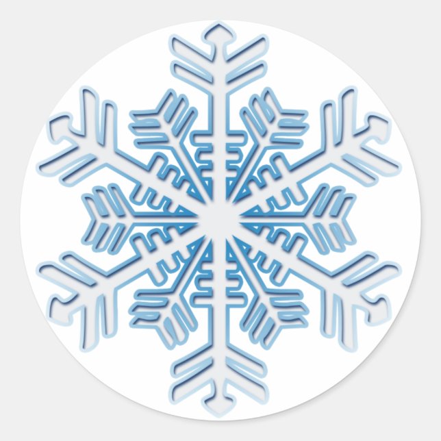 Ice Crystal Snowflake Sticker (Front)