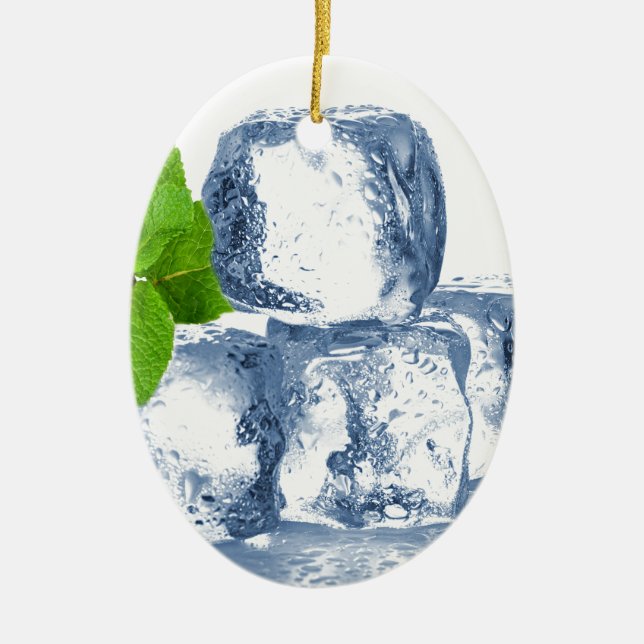 Ice cube cool yourself ceramic tree decoration (Front)