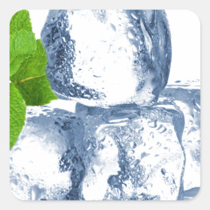 Ice cube cool yourself square sticker