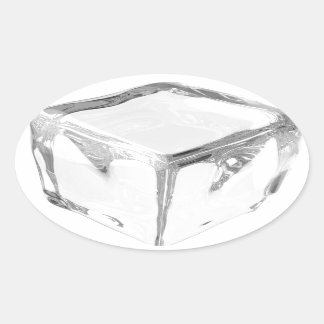 Ice cube oval sticker