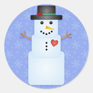 Ice Cube Snowman Holiday Stickers