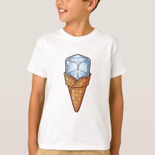 Ice Cube Waffle Cone Cool Treat Kids T-Shirt