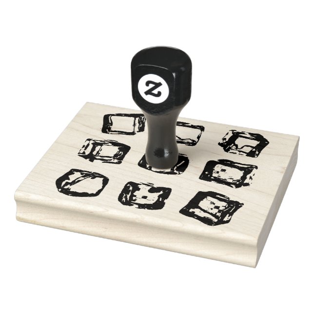 Ice cubes vector design rubber stamp (Stamp)