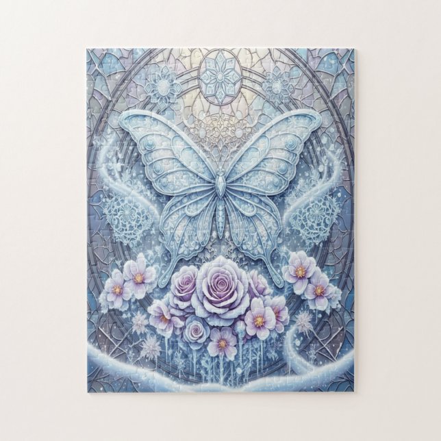 Ice Cycle Butterfly: The Flower of Snow and Ice Jigsaw Puzzle (Vertical)