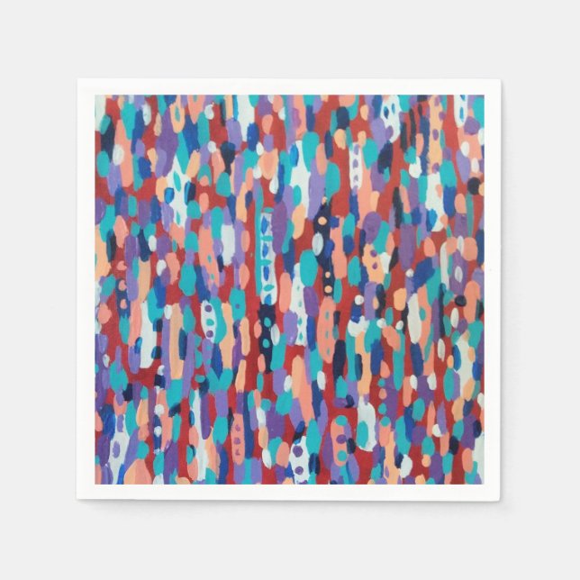 Ice Dance Abstract Napkin (Front)