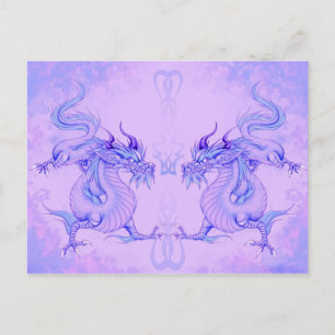 Ice Eastern dragon postcards