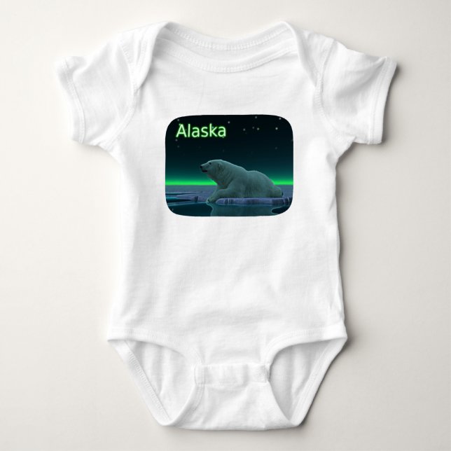 Ice Edge Polar Bear Baby Bodysuit (Front)