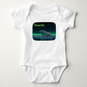 Ice Edge Polar Bear Baby Bodysuit