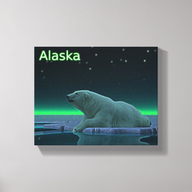 Ice Edge Polar Bear Canvas Print (Front)