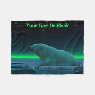 Ice Edge Polar Bear Fleece Blanket