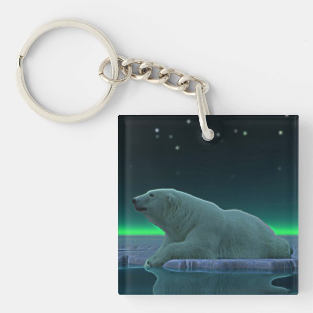Ice Edge Polar Bear Key Ring (Front)