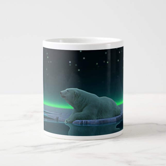 Ice Edge Polar Bear Large Coffee Mug (Front)
