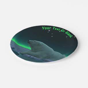 Ice Edge Polar Bear Paper Plate