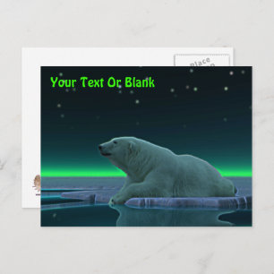 Ice Edge Polar Bear Postcard