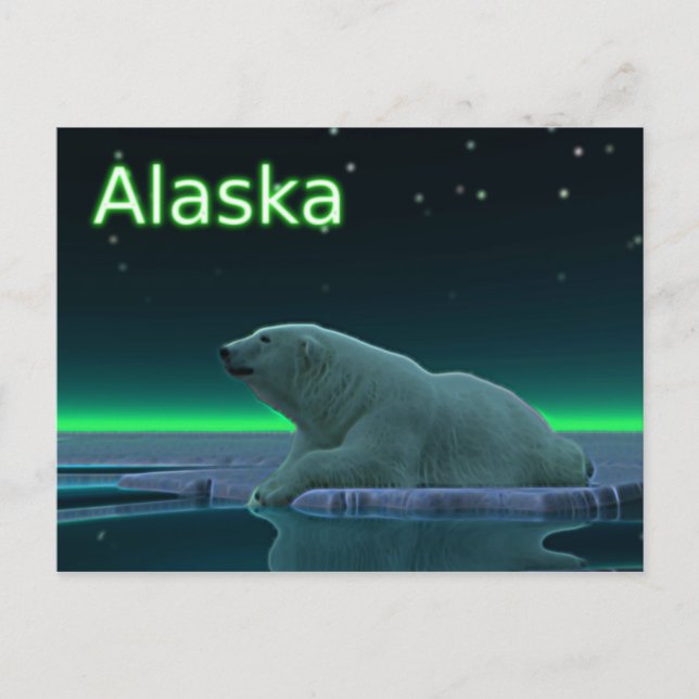 Ice Edge Polar Bear Postcard (Front)