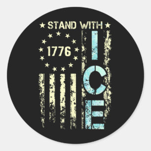 Ice Enjoy An Ice Cold Gl Of Deportation 4  Classic Round Sticker