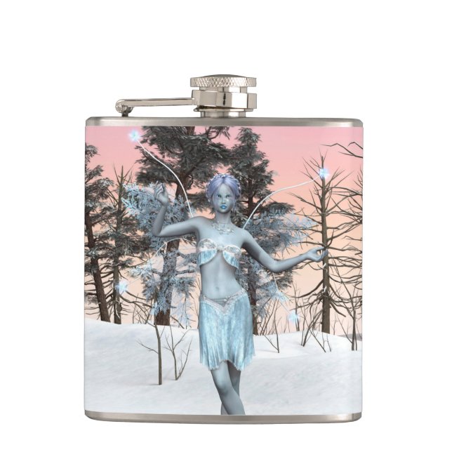 Ice Fairy Hip Flask (Front)
