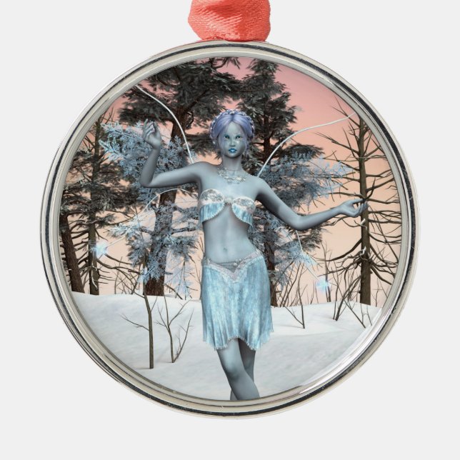 Ice Fairy Metal Tree Decoration (Front)
