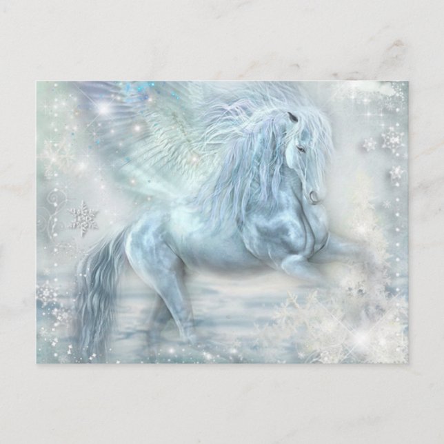 Ice Fantasy Pegasus Postcard (Front)
