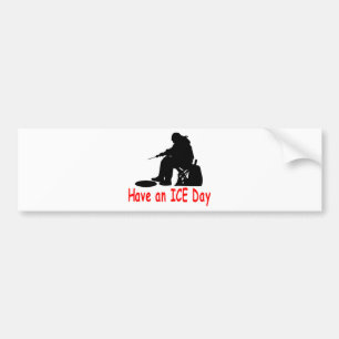ICE FISHING BUMPER STICKER