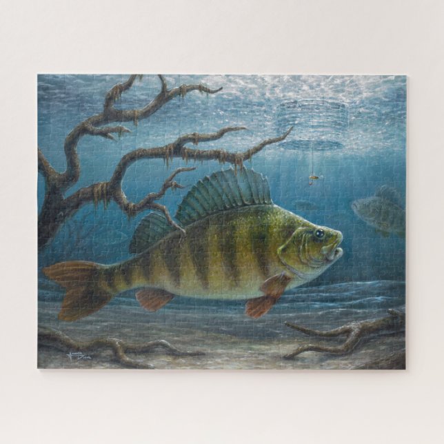 Ice Fishing for Perch Jigsaw Puzzle (Horizontal)