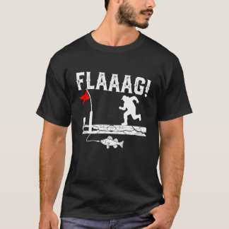 Ice Fishing Funny FLAAAG Tip-Up Winter Fisherman H T-Shirt