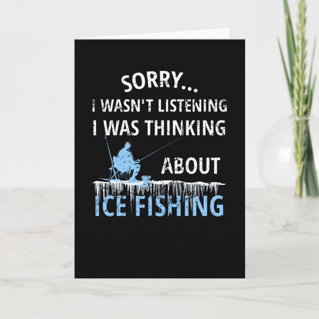 Ice Fishing Gift | Ice Fisherman Ice Fishing Lover Card (Front)