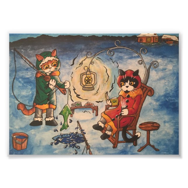 Ice fishing photo print (Front)
