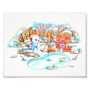 Ice Fishing Photo Print