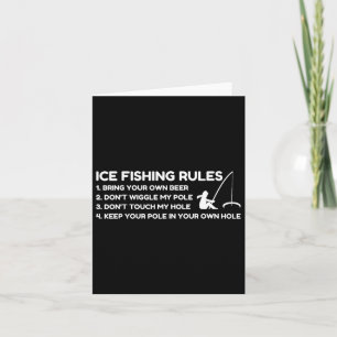 Ice Fishing Rules Funny Card