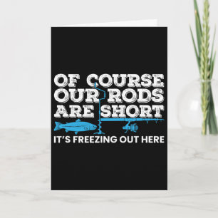 Ice Fishing Short Rods Winter Ice Fishing  Card