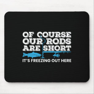 Ice Fishing Short Rods Winter Ice Fishing Mouse Mat