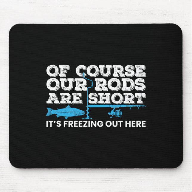 Ice Fishing Short Rods Winter Ice Fishing  Mouse Mat (Front)