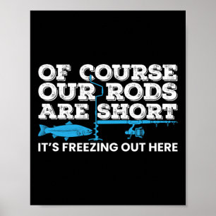 Ice Fishing Short Rods Winter Ice Fishing Poster