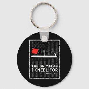 Ice Fishing Tip Up The Only Flag I Kneel For Key Ring